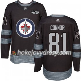 Pánské Hokejový Dres Winnipeg Jets Kyle Connor 81 1917-2017 100th Anniversary Adidas Černá Authentic